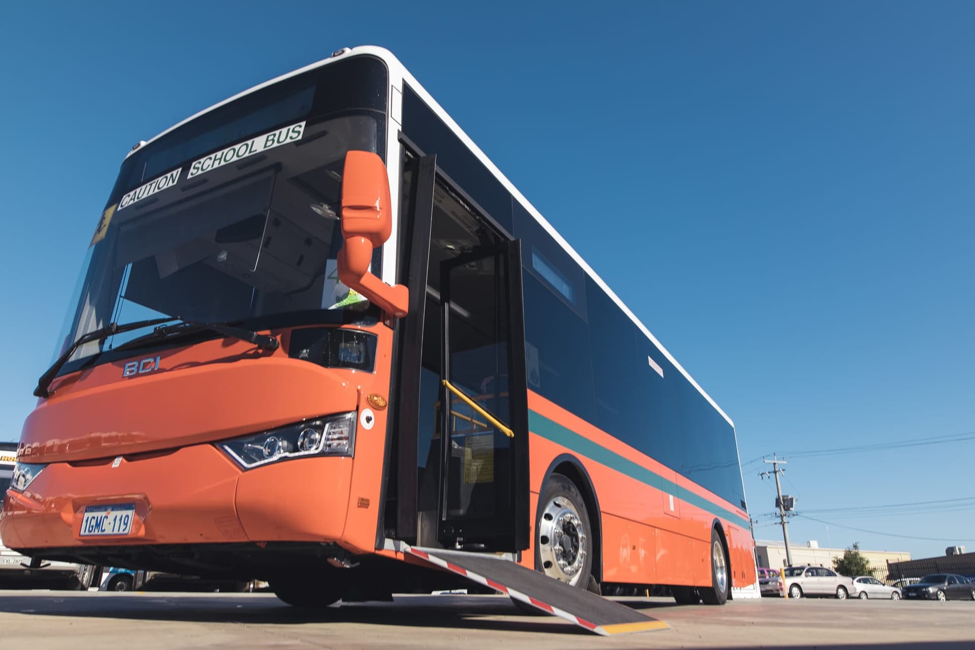 Wheelchair ramp deployed on a Horizons West vehicle
