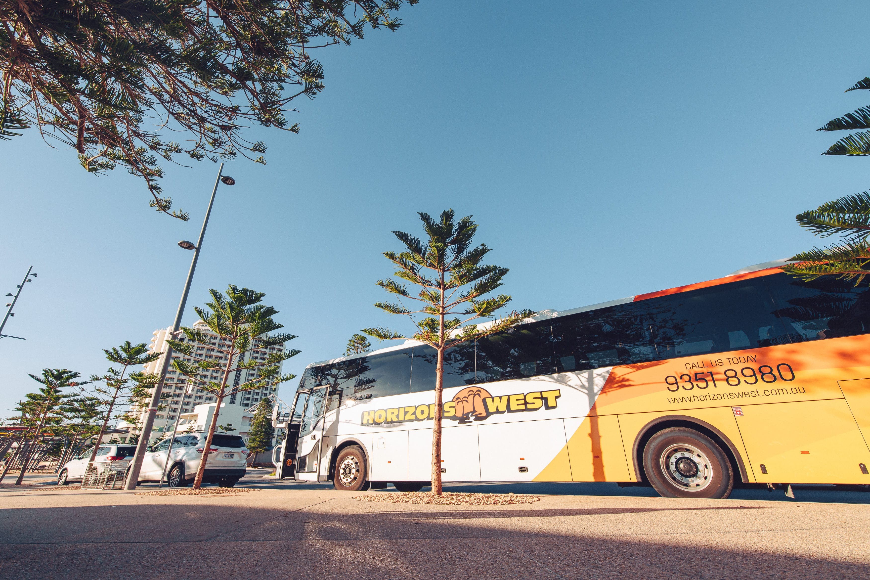 Horizons West coach at the Scarborough beachfront