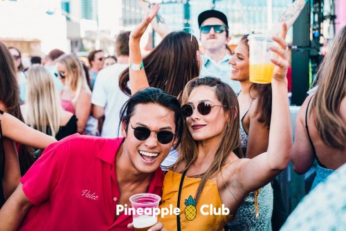 Pineapple Club Couple partying